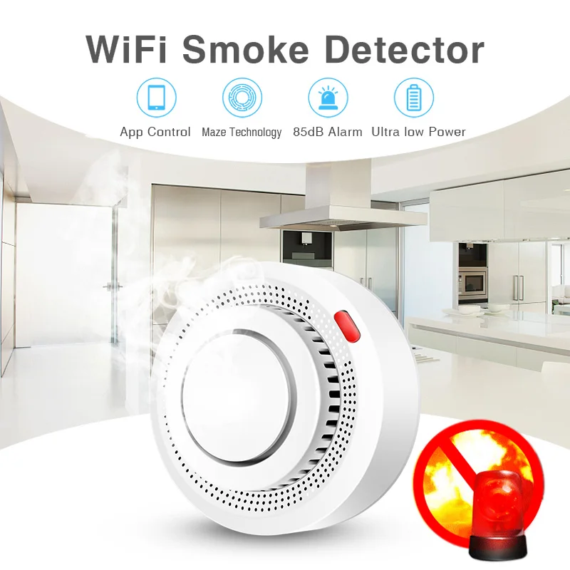 Tuya Smart WiFi Smoke Sensor F – Smoke Detector Interconnected recenzja i cena
