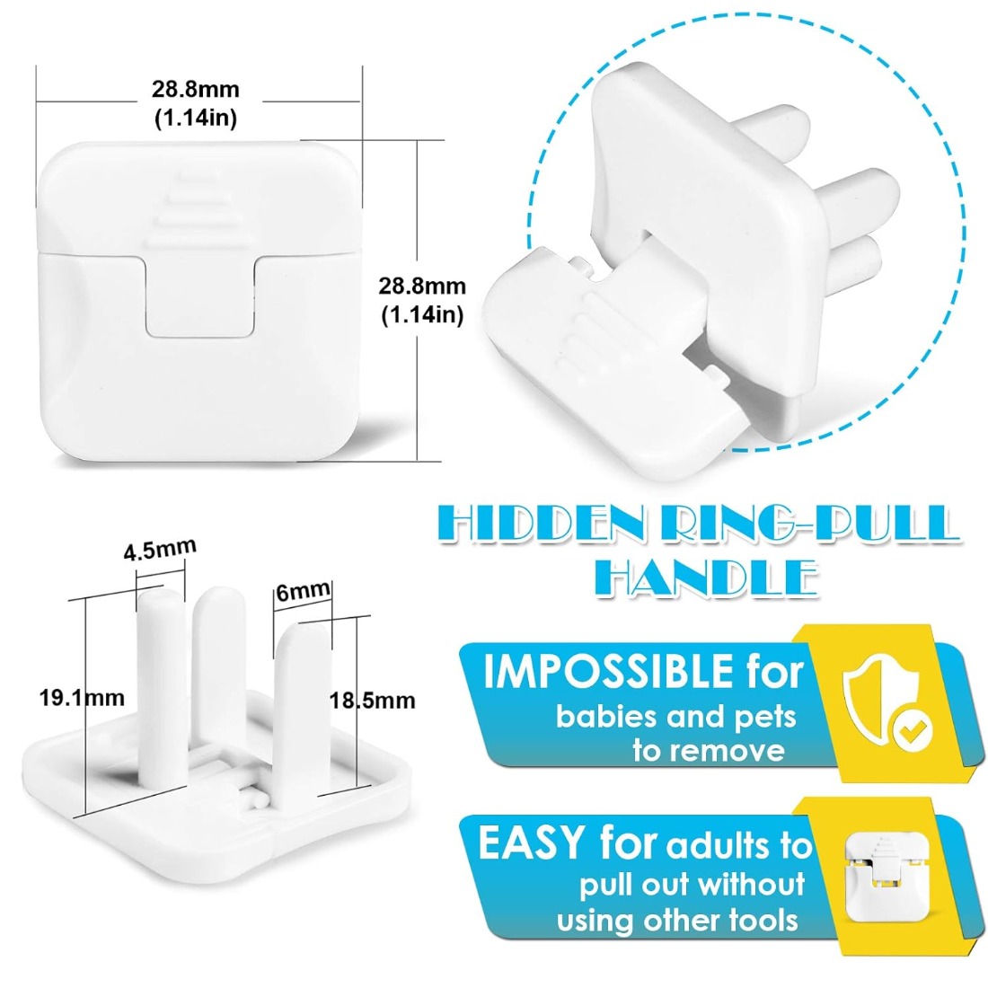 38 Pcs White Plastic Childproo – Outlet Cover Baby recenzja i cena