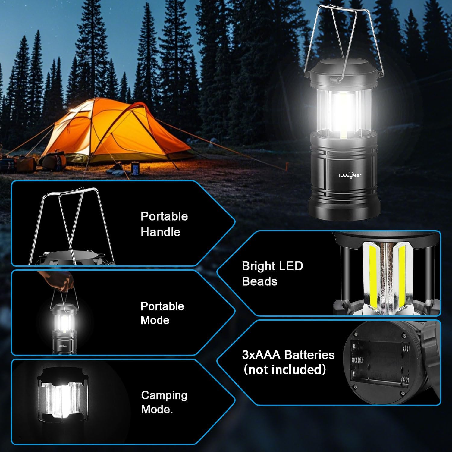 LED Camping Lantern, Battery O – Power Outage Light recenzja i cena