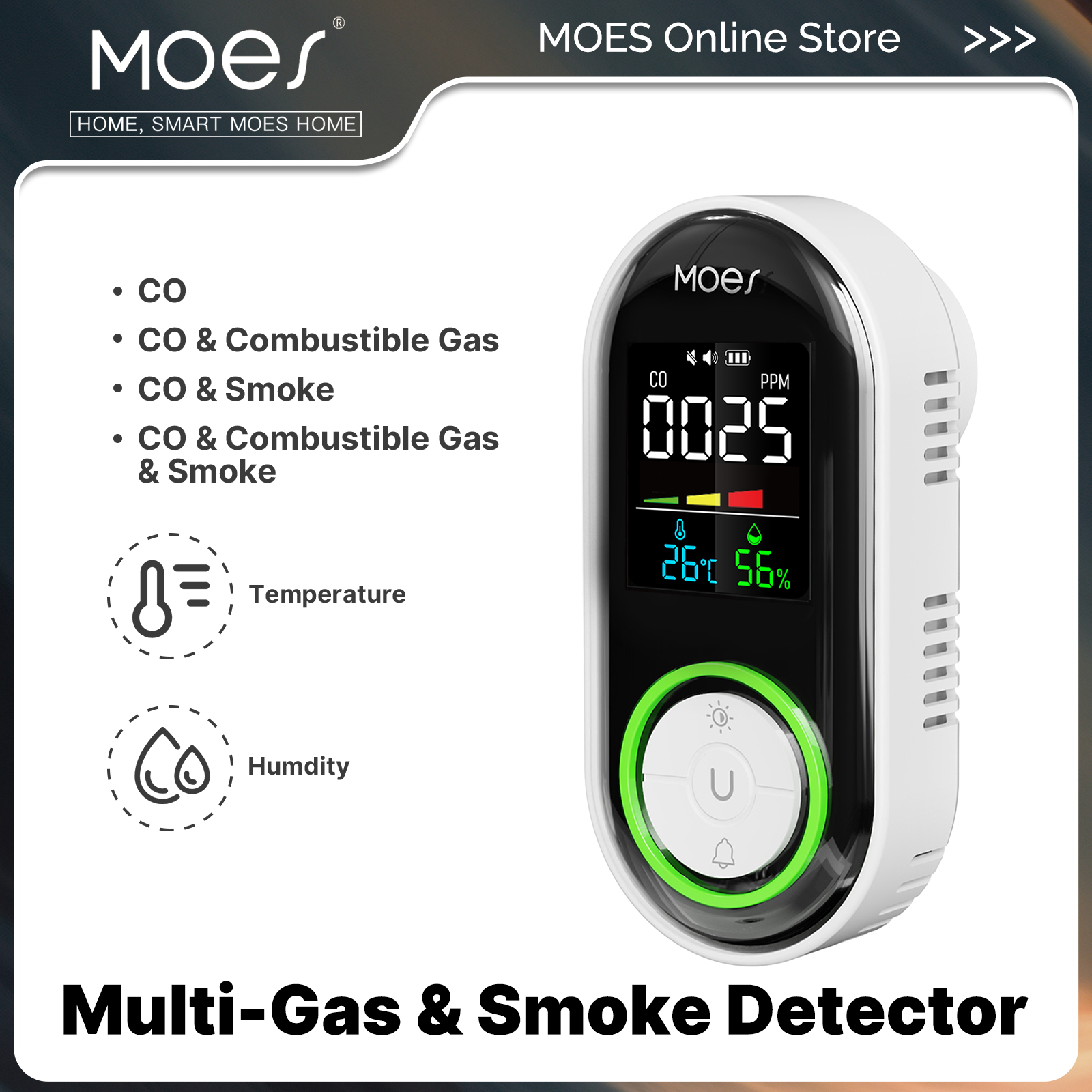 MOES CO Smoke Gas Detector Ala – Co Detector Plug recenzja i cena