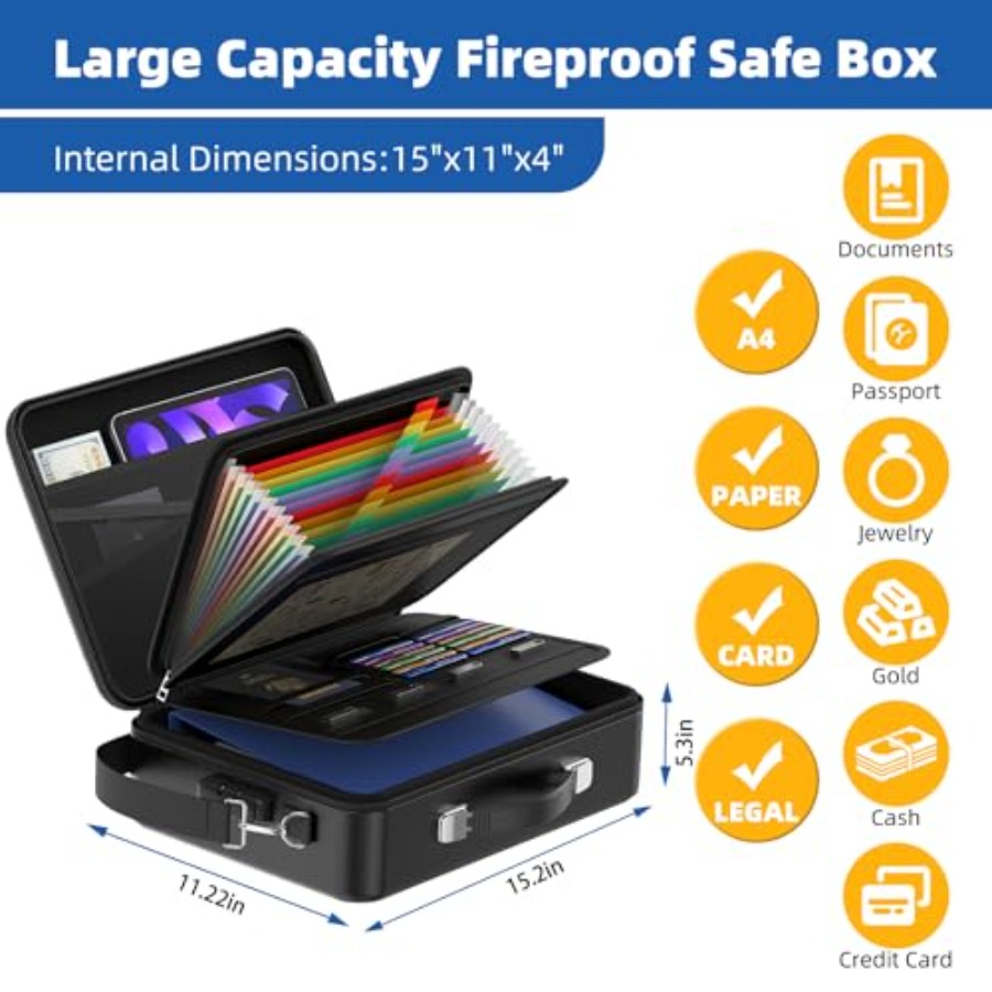 Fireproof Document Box with Lo – Fire Safe Document recenzja i cena