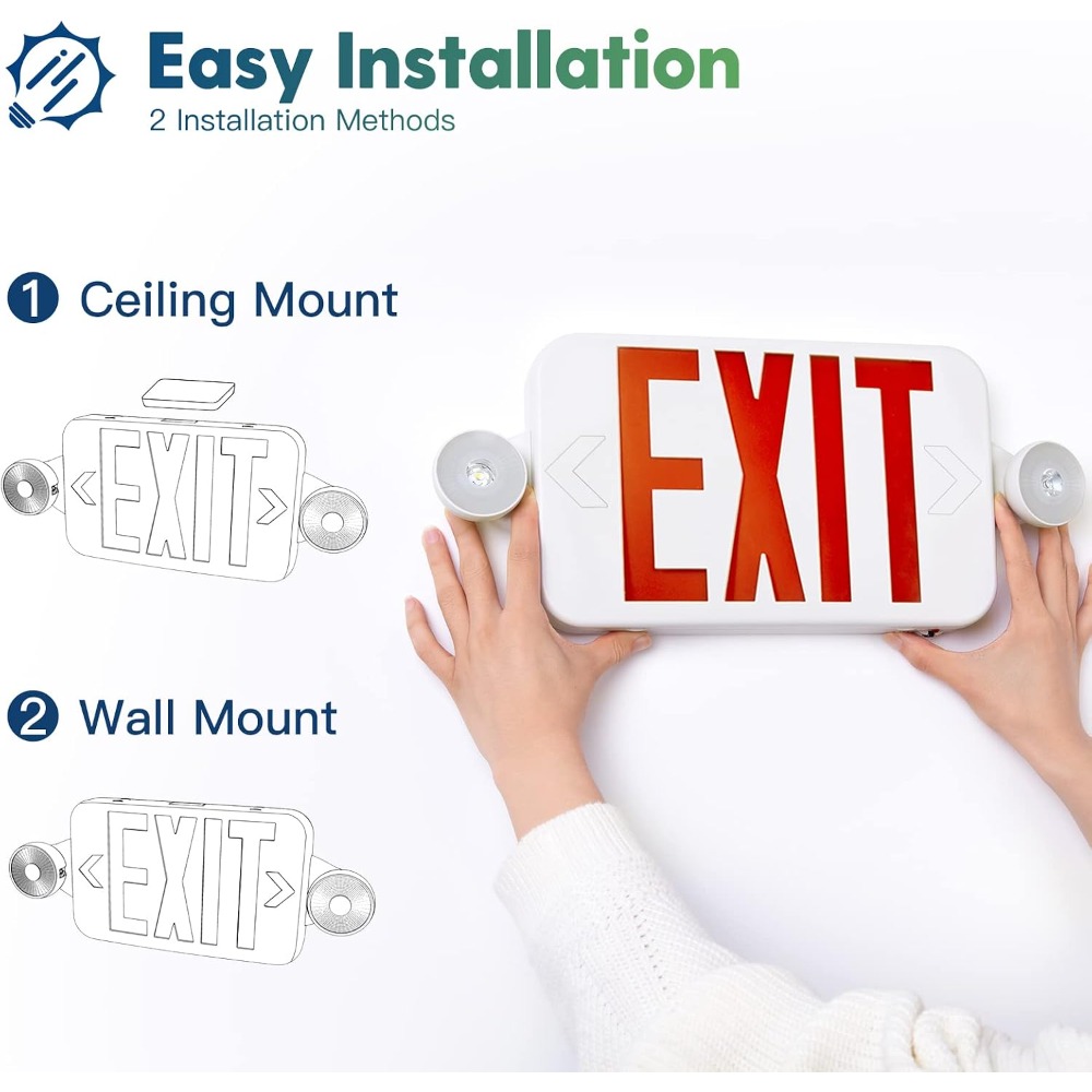 2 Pack Exit Sign with Emergenc – Emergency Exit Sign recenzja i cena