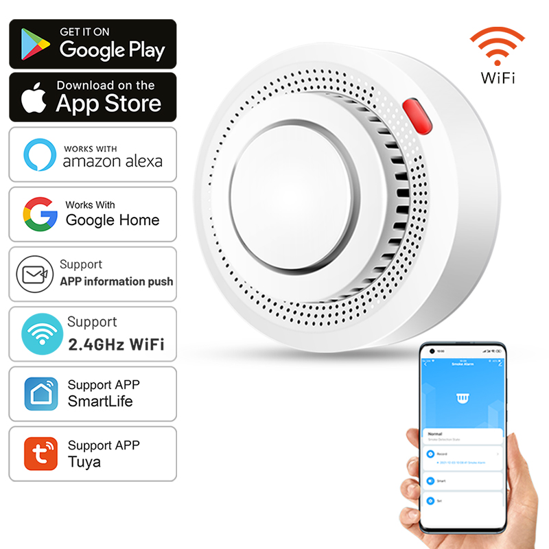 Tuya Smart WiFi Smoke Sensor F – Smoke Detector Interconnected recenzja i cena