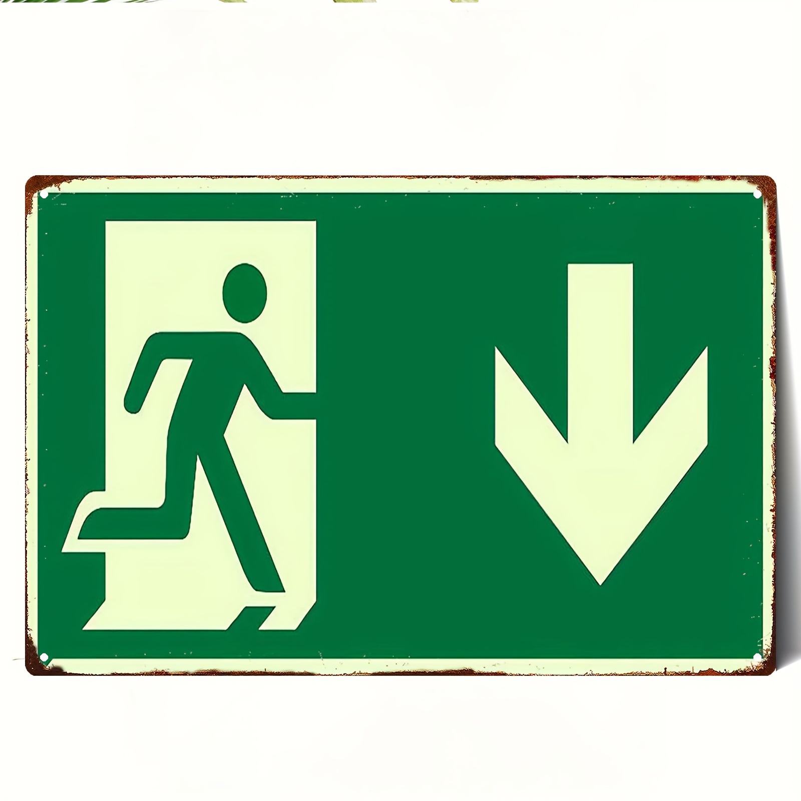 2D Vintage Metal Iron Sign | P – Emergency Exit Sign recenzja i cena