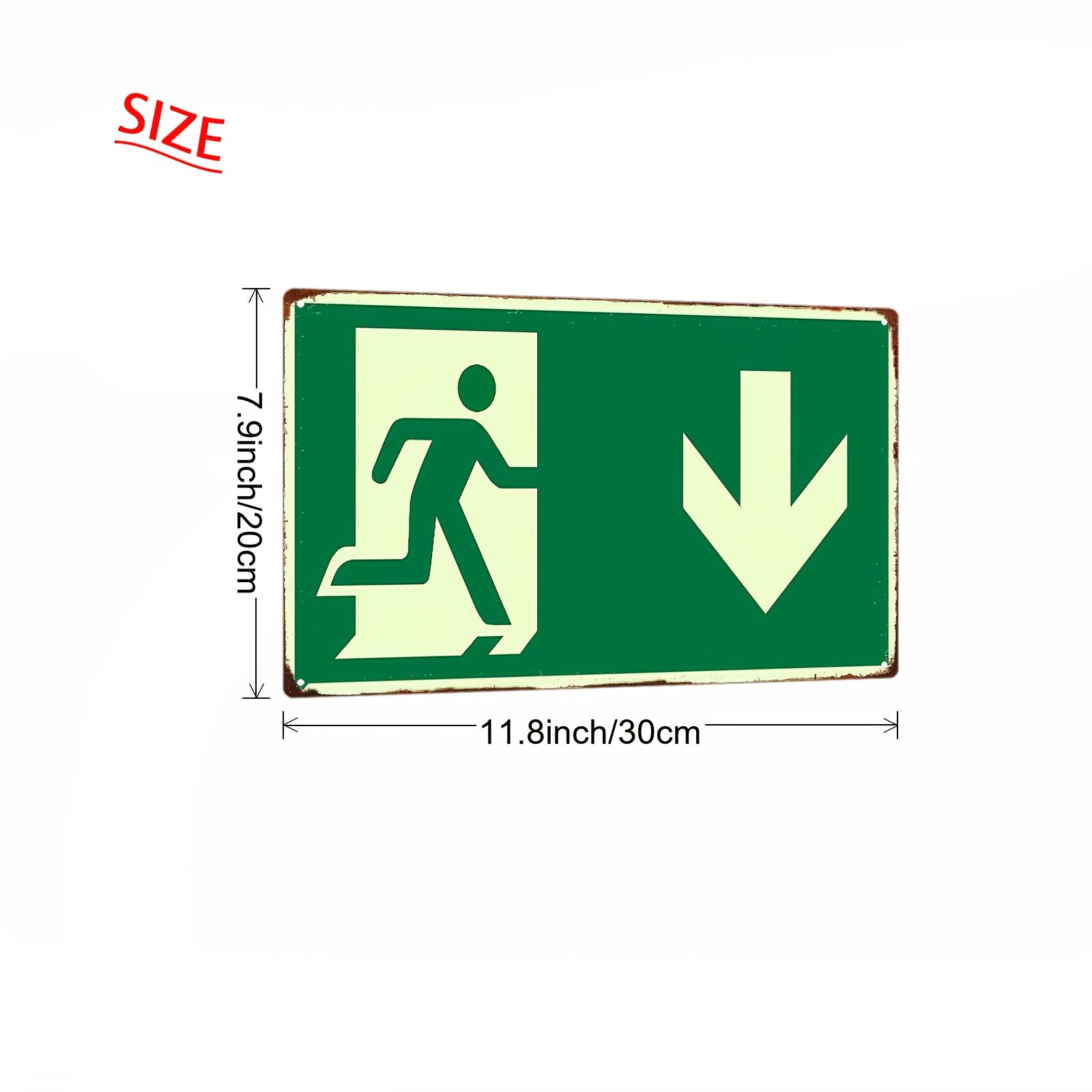 2D Vintage Metal Iron Sign | P – Emergency Exit Sign recenzja i cena