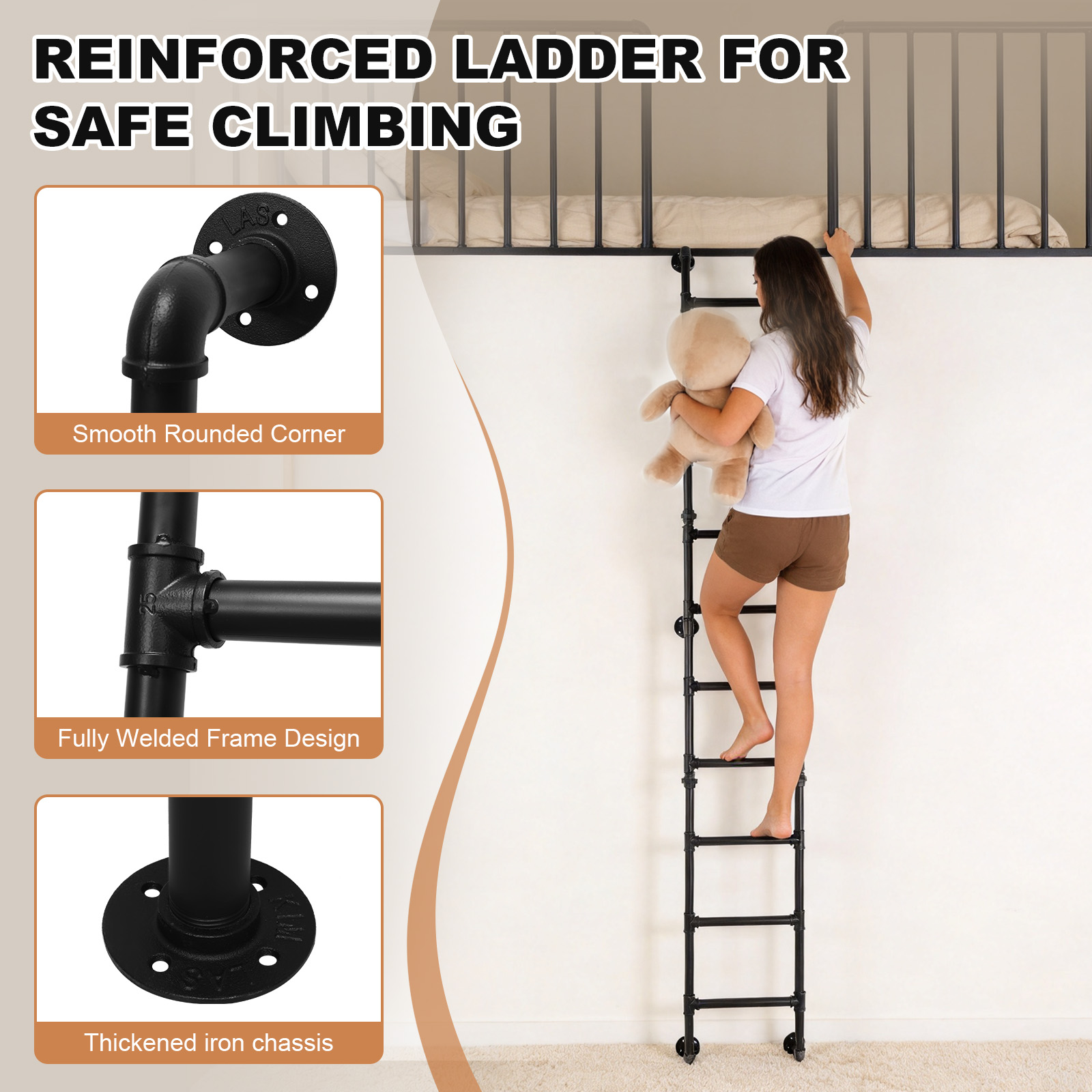 10FT Loft Ladder 450lbs Capaci – Fire Escape Ladder recenzja i cena