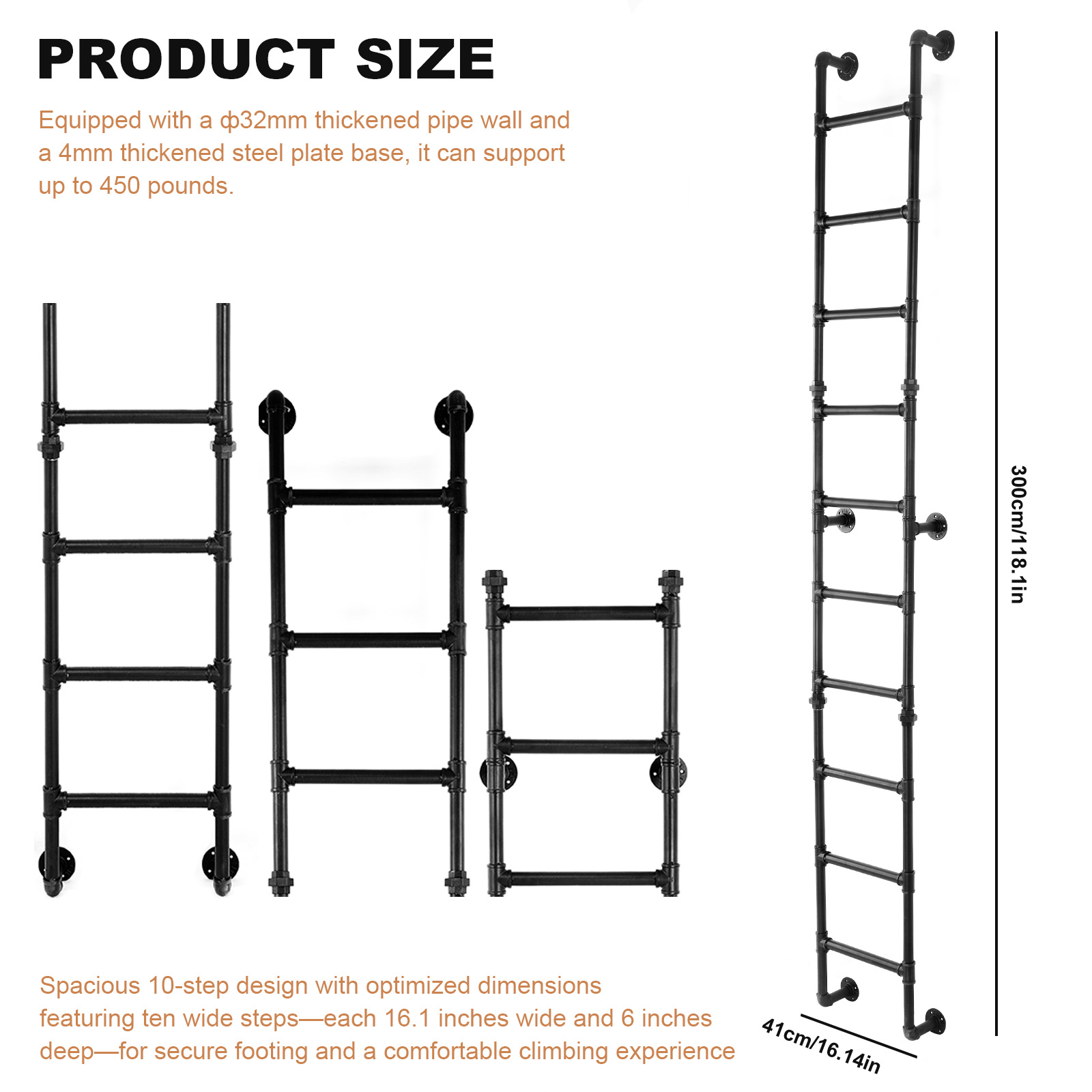 10FT Loft Ladder 450lbs Capaci – Fire Escape Ladder recenzja i cena