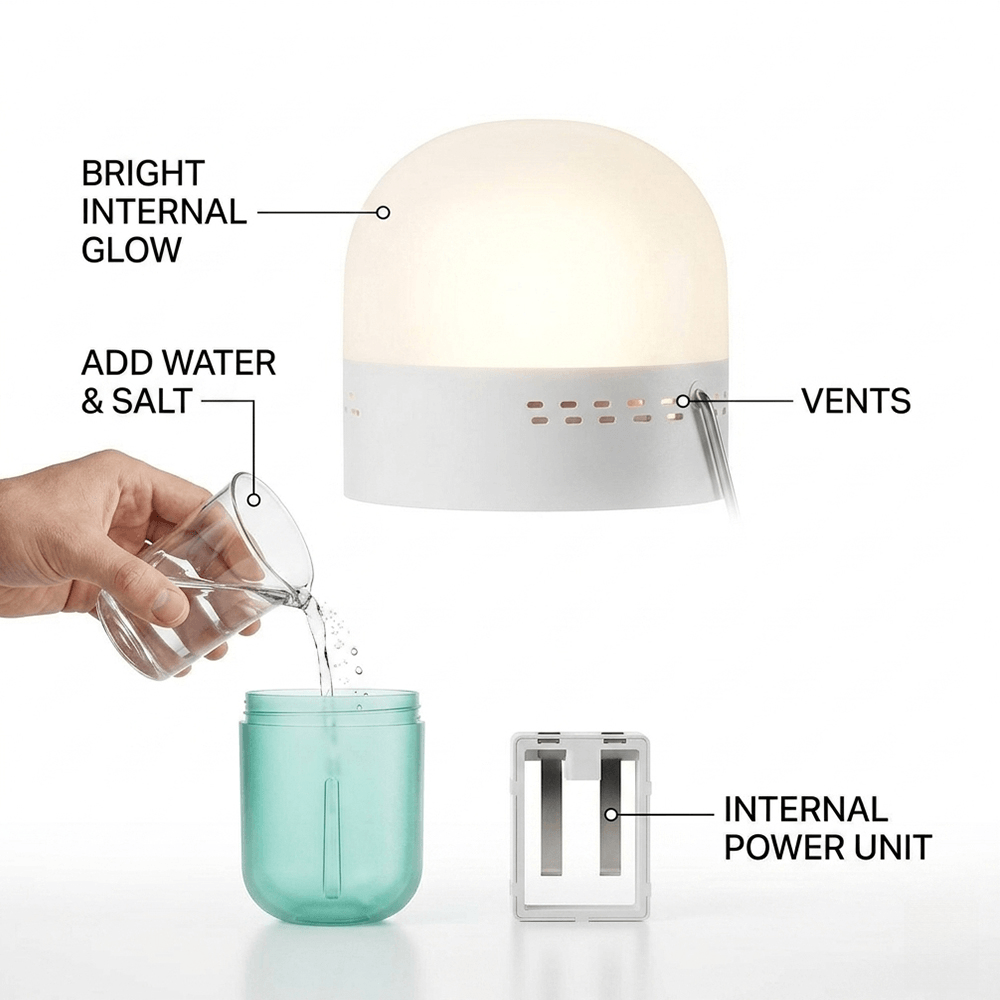 Portable Saline Lamp Compact 6 – Power Outage Light recenzja i cena