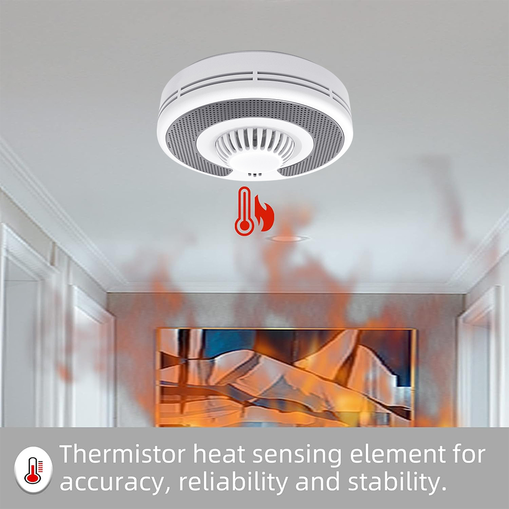 Wireless Interlinked(433MHz)+T – Smoke Detector Interconnected recenzja i cena