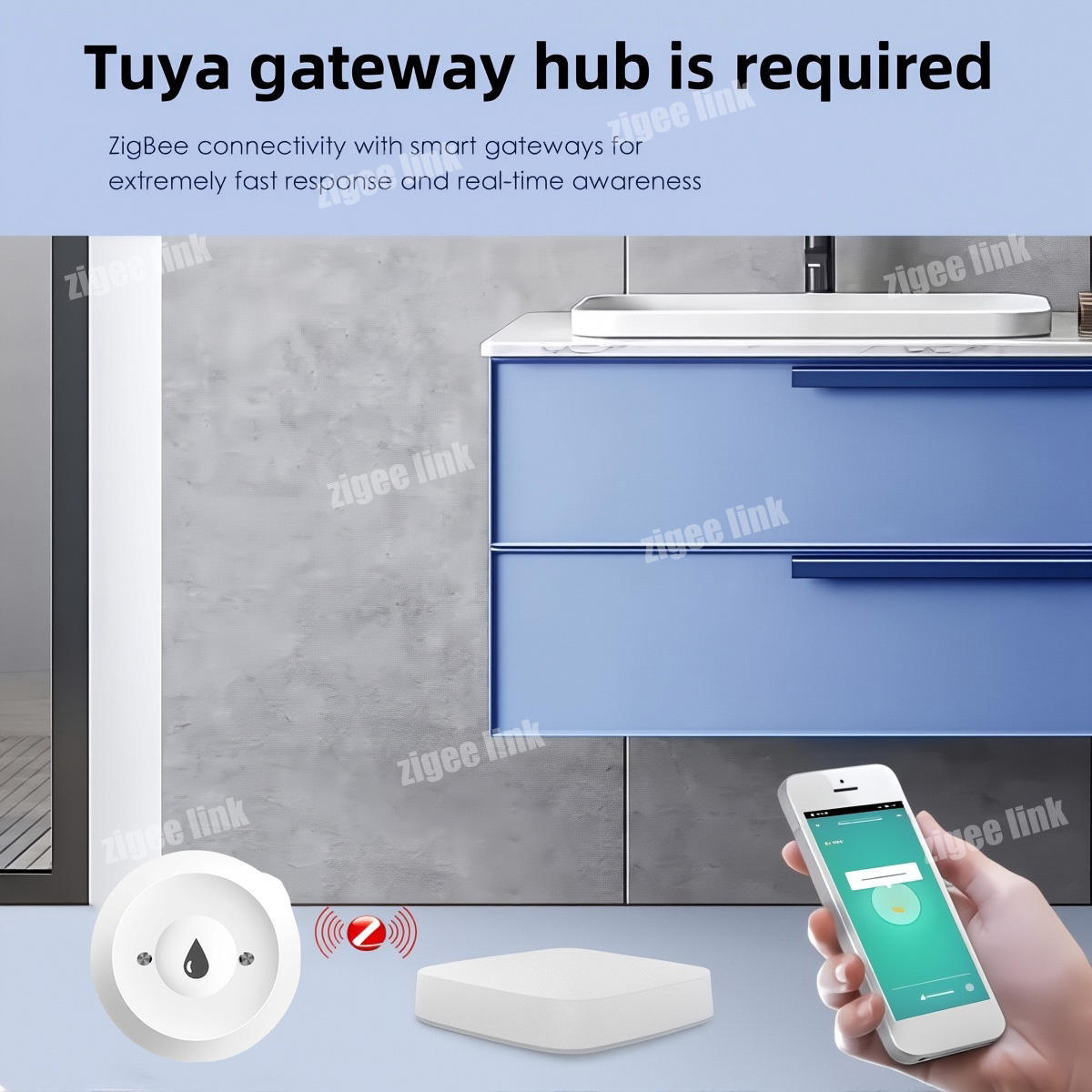 ZigBee 3.0 Water Sensor Smart  – Water Alarm Sensor recenzja i cena