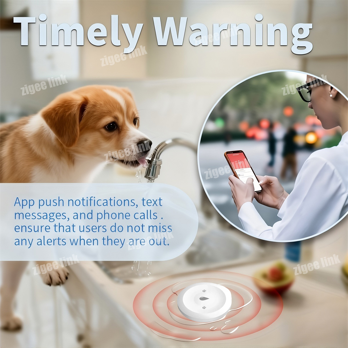 ZigBee 3.0 Water Sensor Smart  – Water Alarm Sensor recenzja i cena