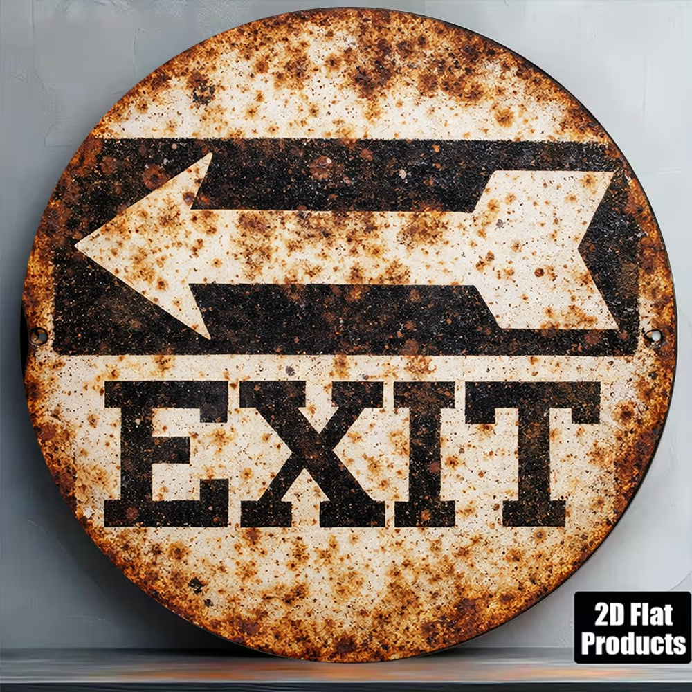 2D Metal Sign 8x8in/20x20cm Re – Emergency Exit Sign recenzja i cena
