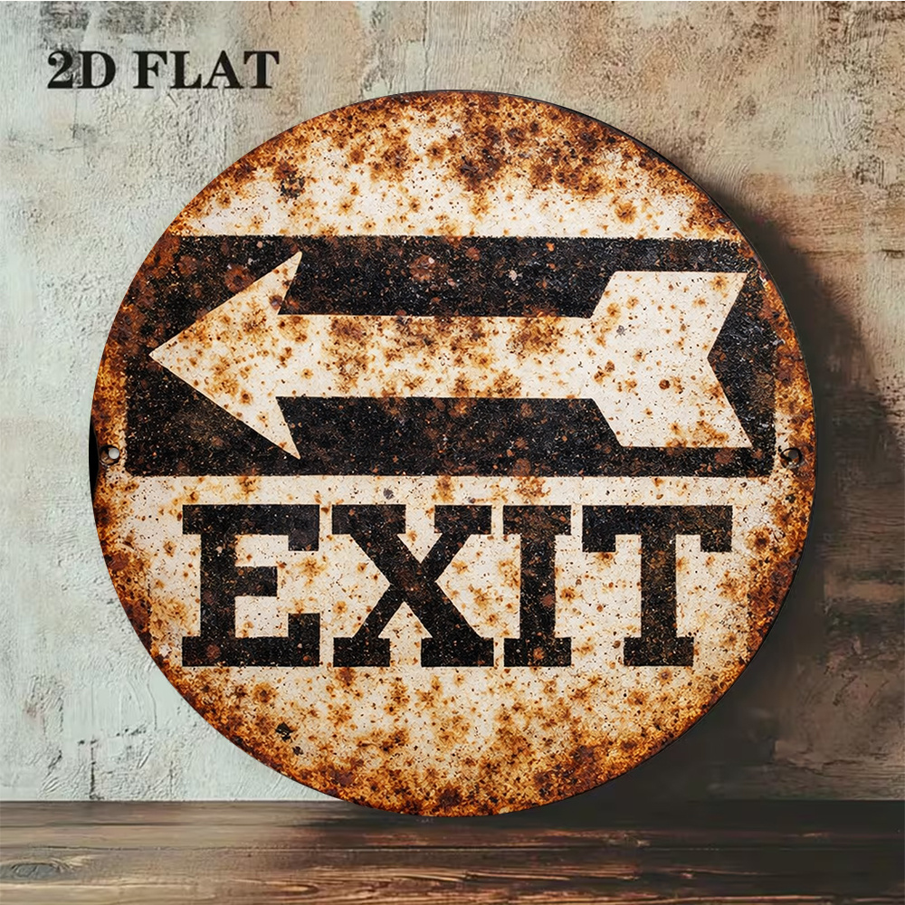 2D Metal Sign 8x8in/20x20cm Re – Emergency Exit Sign recenzja i cena
