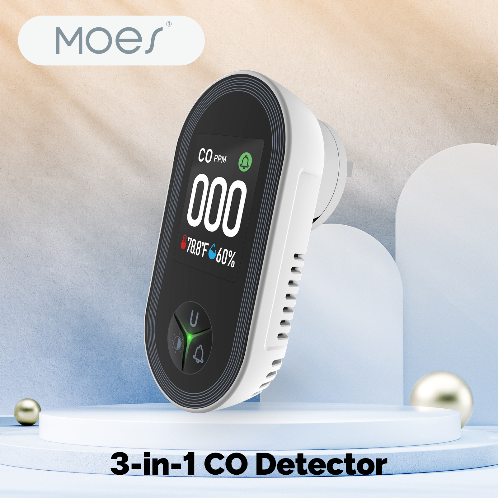 MOES 3in1 Carbon Monoxide Dete – Co Detector Plug recenzja i cena