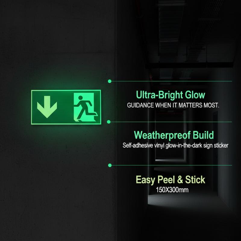 1 Sheet Glow-In-The-Dark Safet – Emergency Exit Sign recenzja i cena