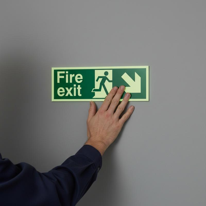 1 Sheet Glow-In-The-Dark Safet – Emergency Exit Sign recenzja i cena
