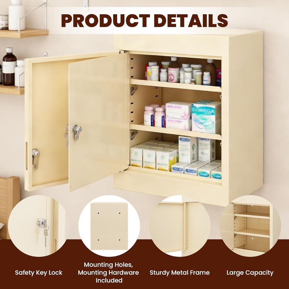 Double Door, Dual Key Lock Ste – Medicine Cabinet Lock recenzja i cena