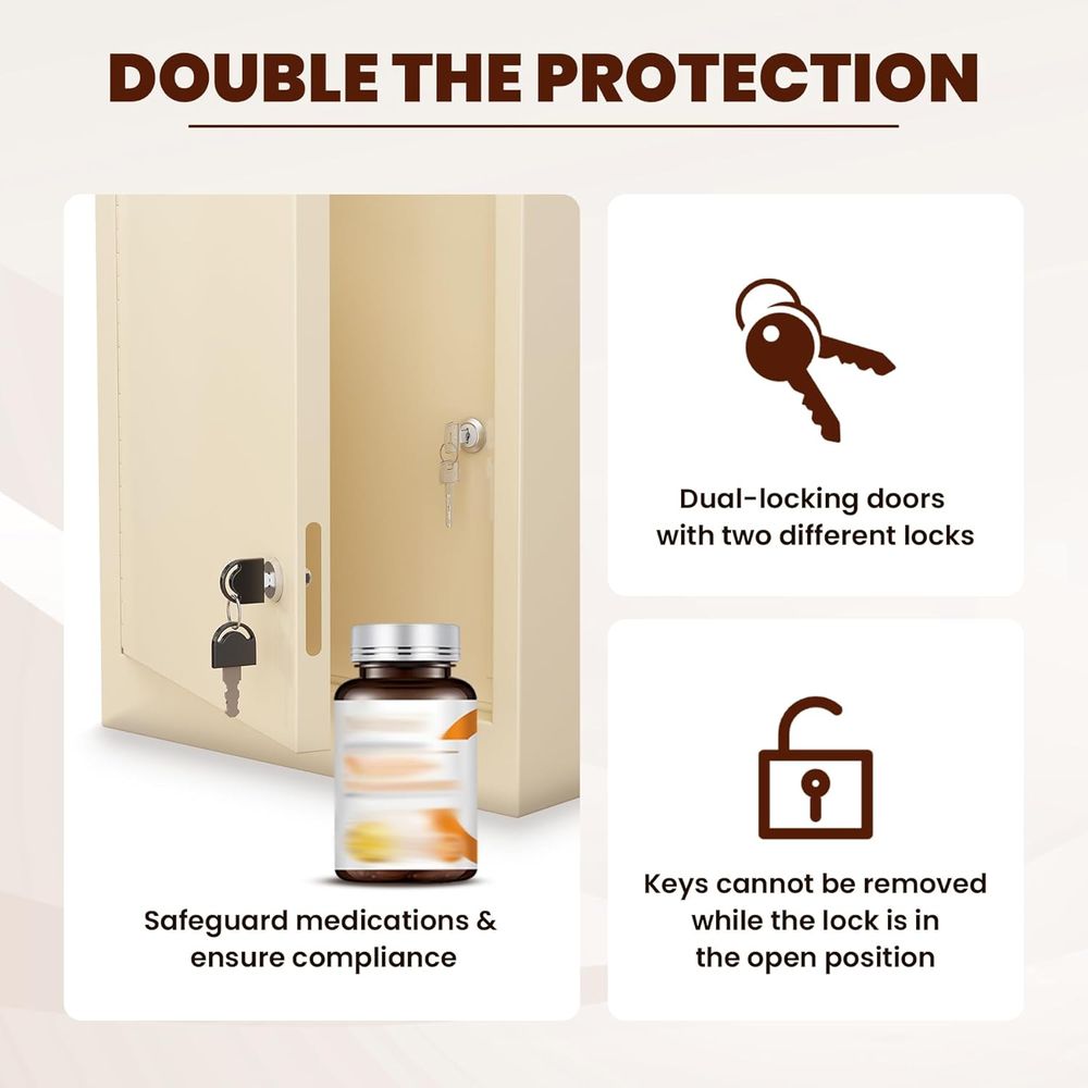 Double Door, Dual Key Lock Ste – Medicine Cabinet Lock recenzja i cena