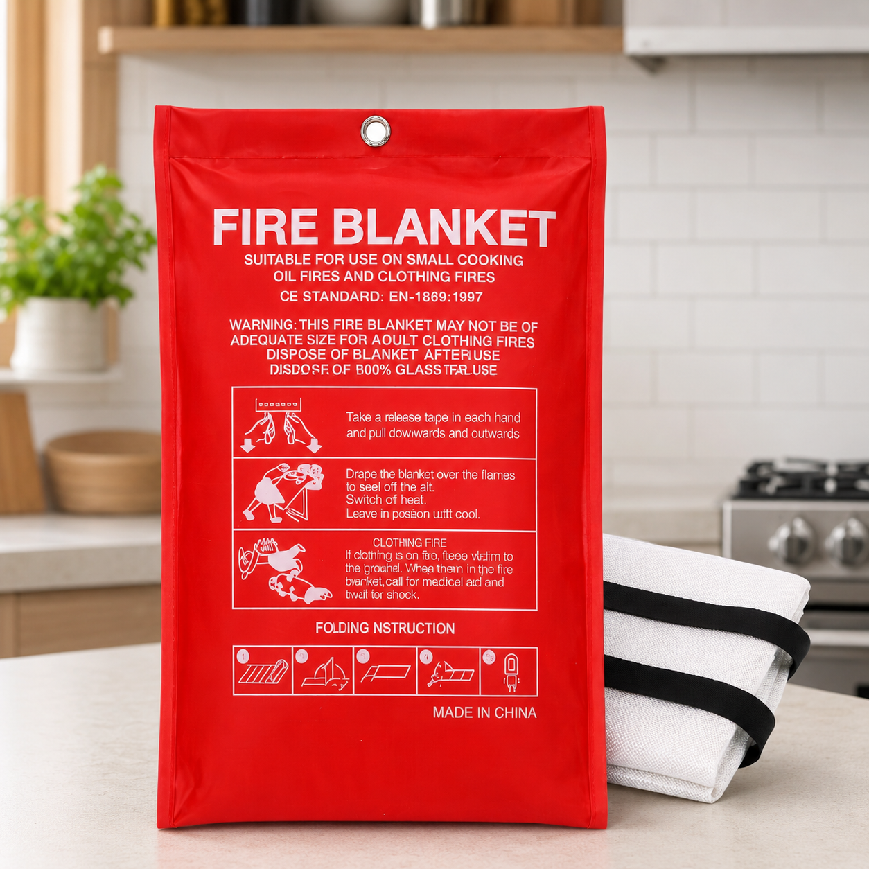 Emergency Fire Blanket For Hom – Fire Blanket Kitchen recenzja i cena