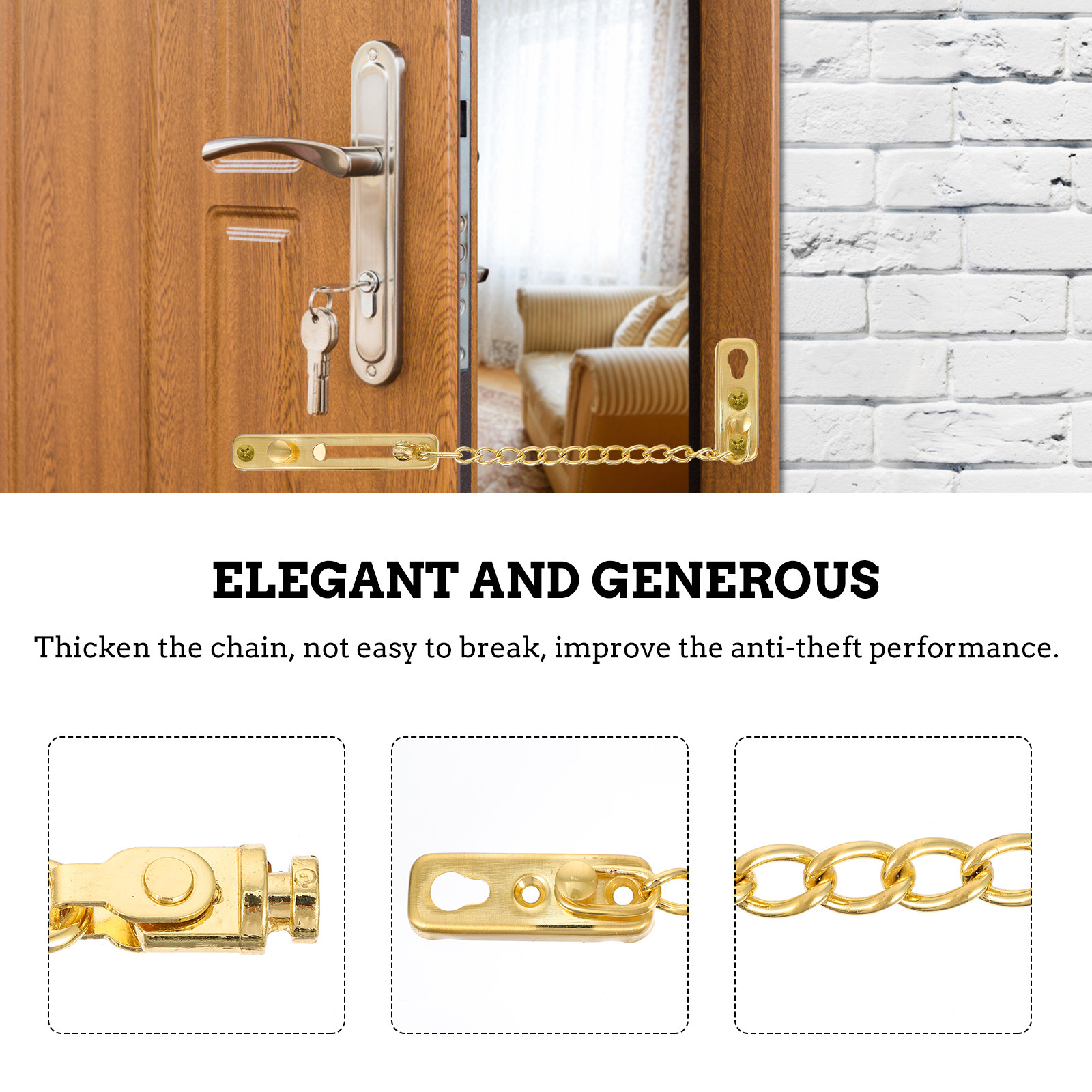 1Set Elegant Stainless Steel D – Security Chain Door recenzja i cena
