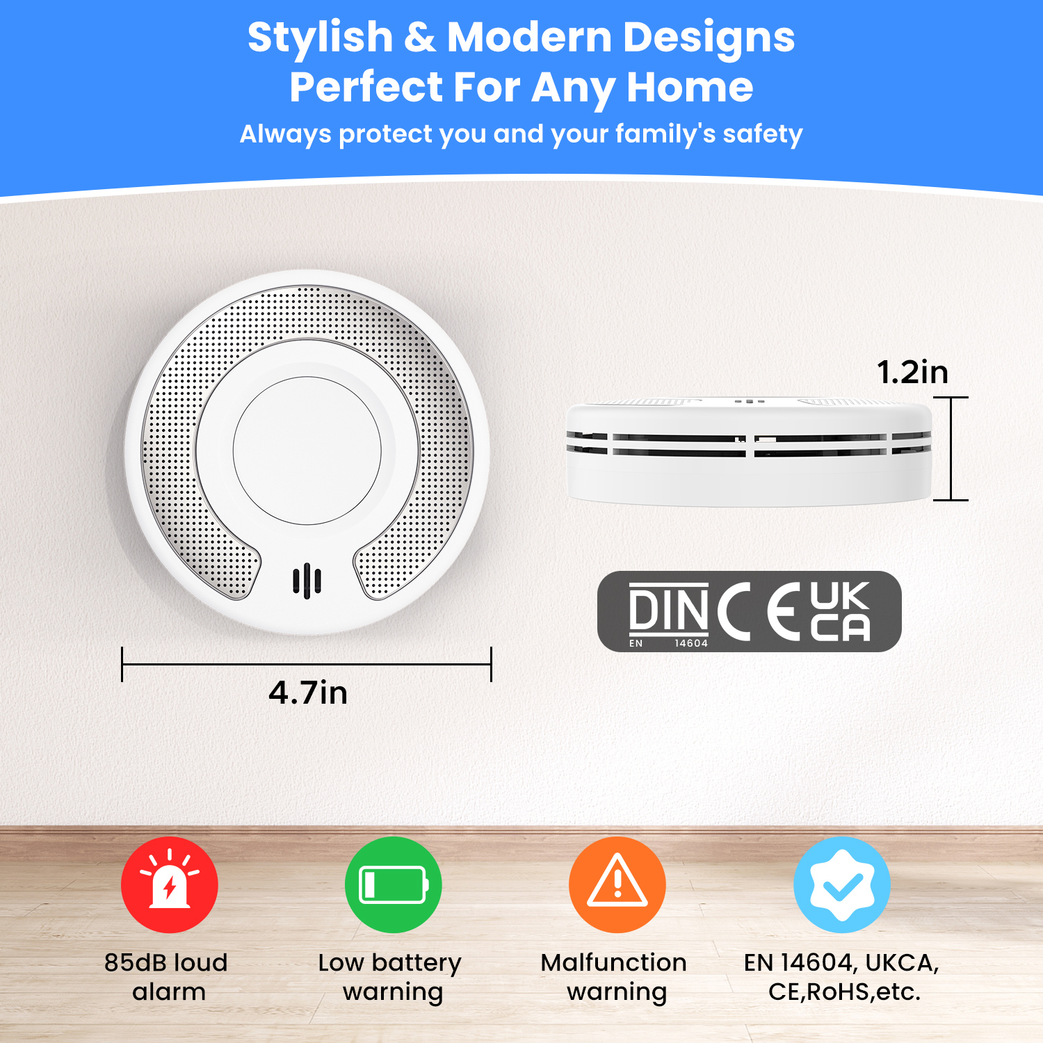 Standalone Smoke Alarm, Smoke  – Smoke Detector Interconnected recenzja i cena