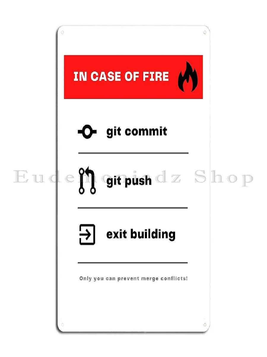 In Case Of Fire Git Commit Git – Emergency Exit Sign recenzja i cena