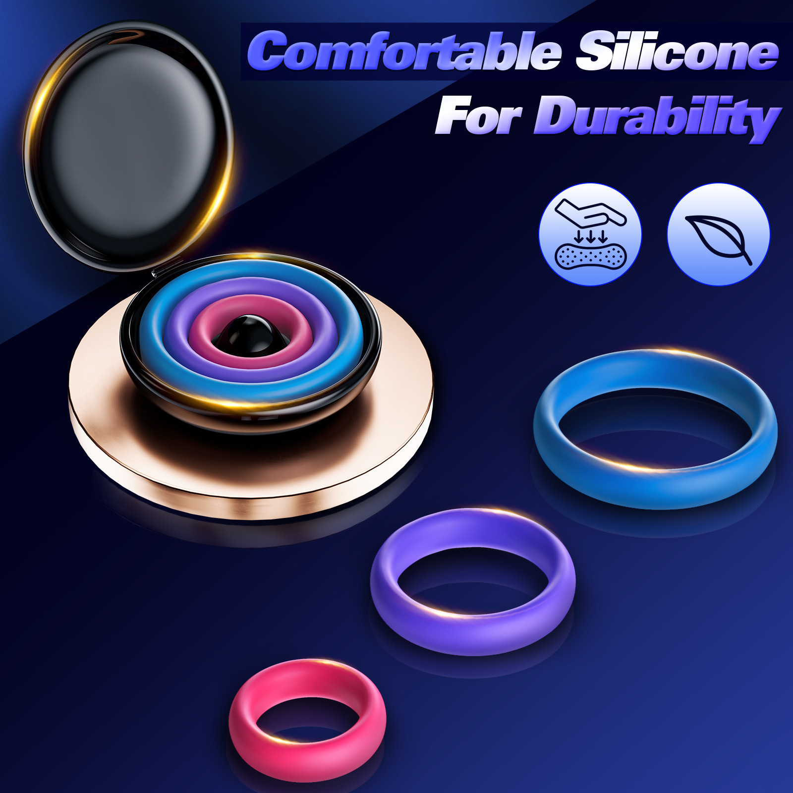 3pcs Silicone Cock Ring With P – Medicine Cabinet Lock recenzja i cena