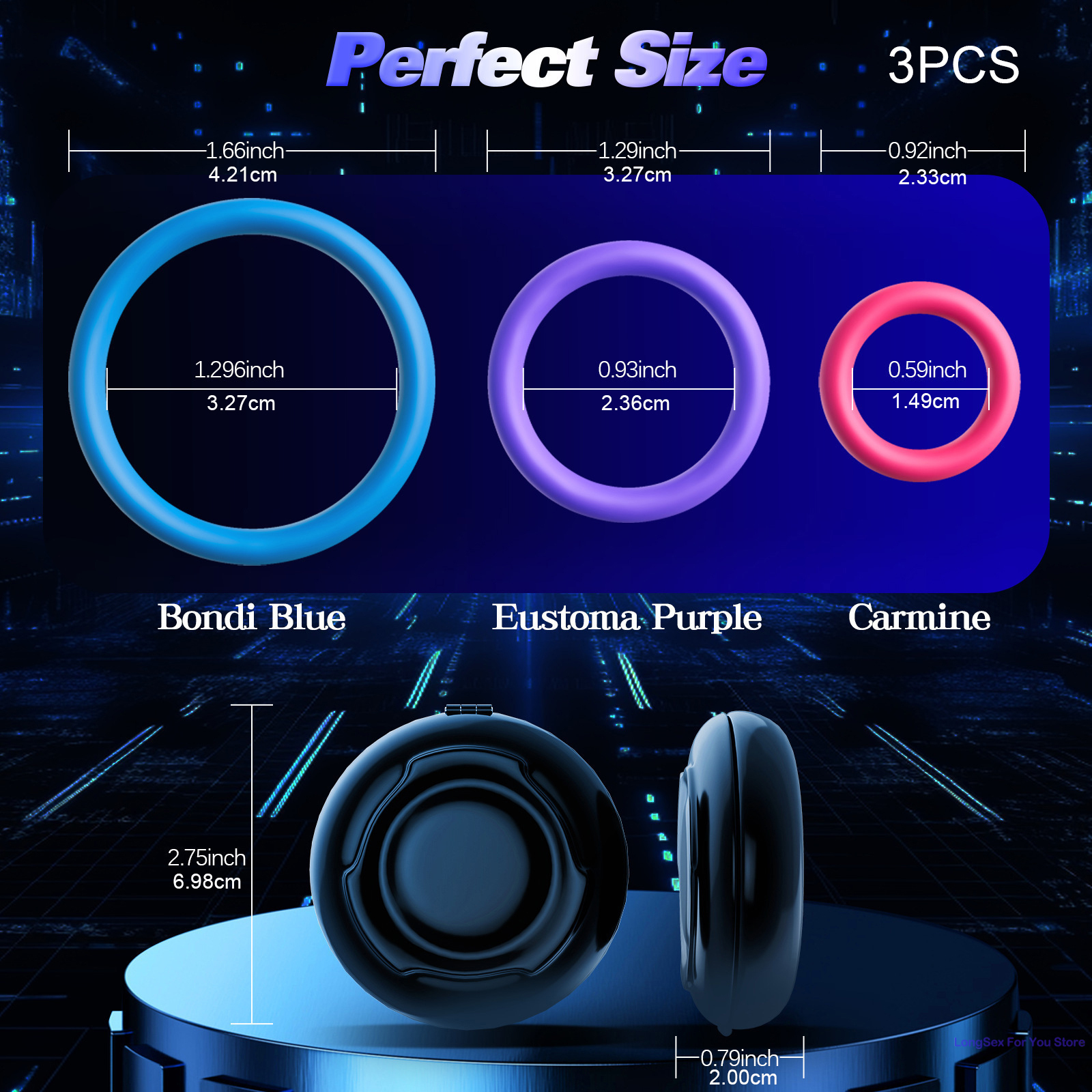 3pcs Silicone Cock Ring With P – Medicine Cabinet Lock recenzja i cena